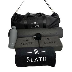 SLATE YOGA MAT & ACCESSORIES 7 PIECE SET